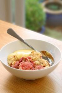 Rhubarb & Ginger Crumble