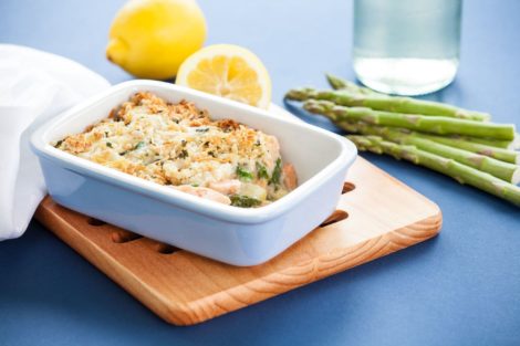 Salmon & Asparagus Gratin