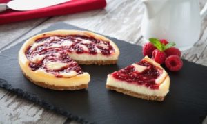 White choc raspberry cheesecake L