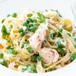 salmon and pea tagliatelle