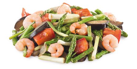 Tender Veg with Prawns